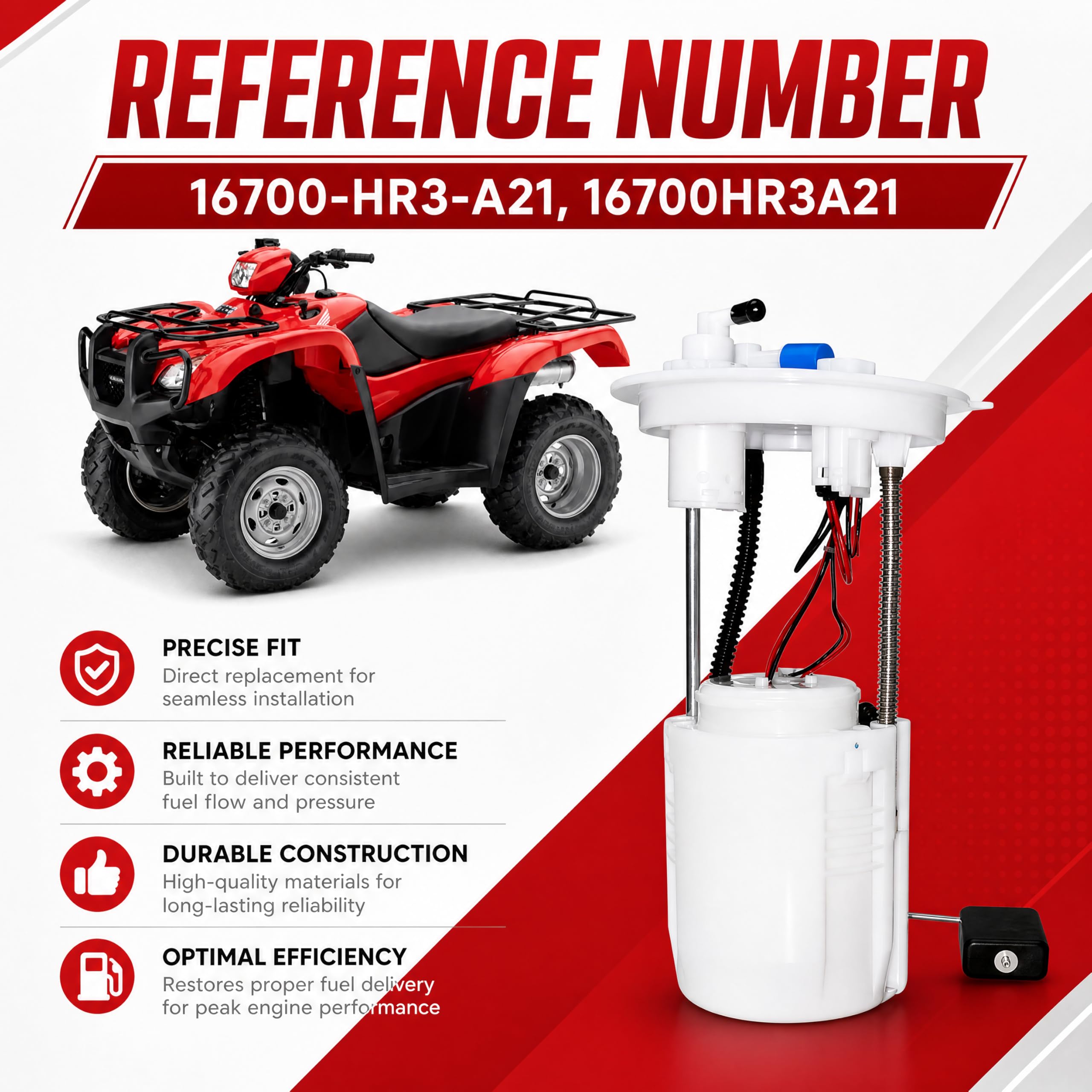 Amazon.com: Hacoutiory 16700-HR3-A21 Fuel Pump Assembly Fit for